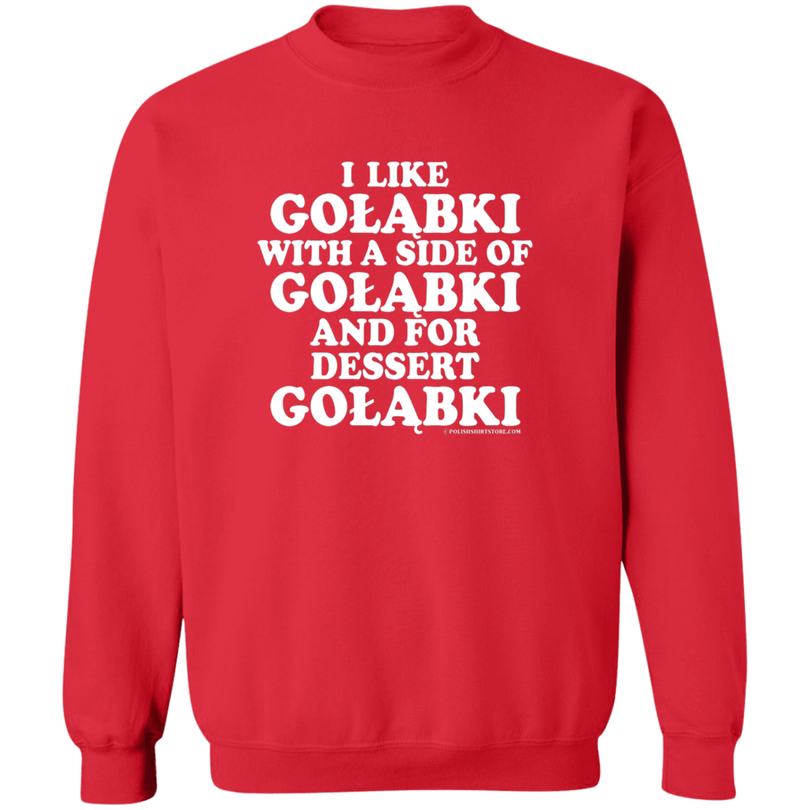 Golabki With A Side Of Golabki Apparel CustomCat G180 Crewneck Pullover Sweatshirt Red S