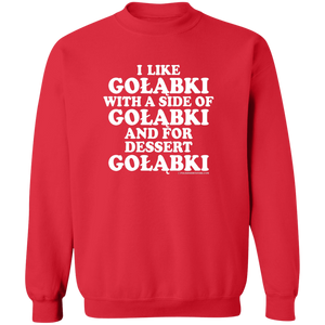 Golabki With A Side Of Golabki - G180 Crewneck Pullover Sweatshirt / Red / S - Polish Shirt Store