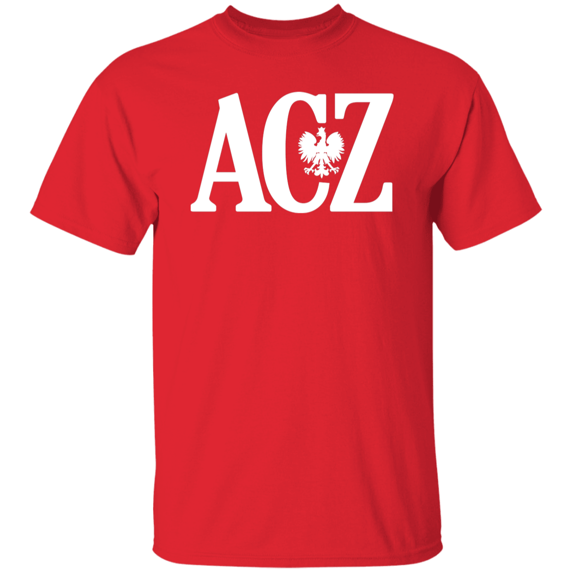Polish Surname Ending in ACZ Apparel CustomCat G500 5.3 oz. T-Shirt Red S