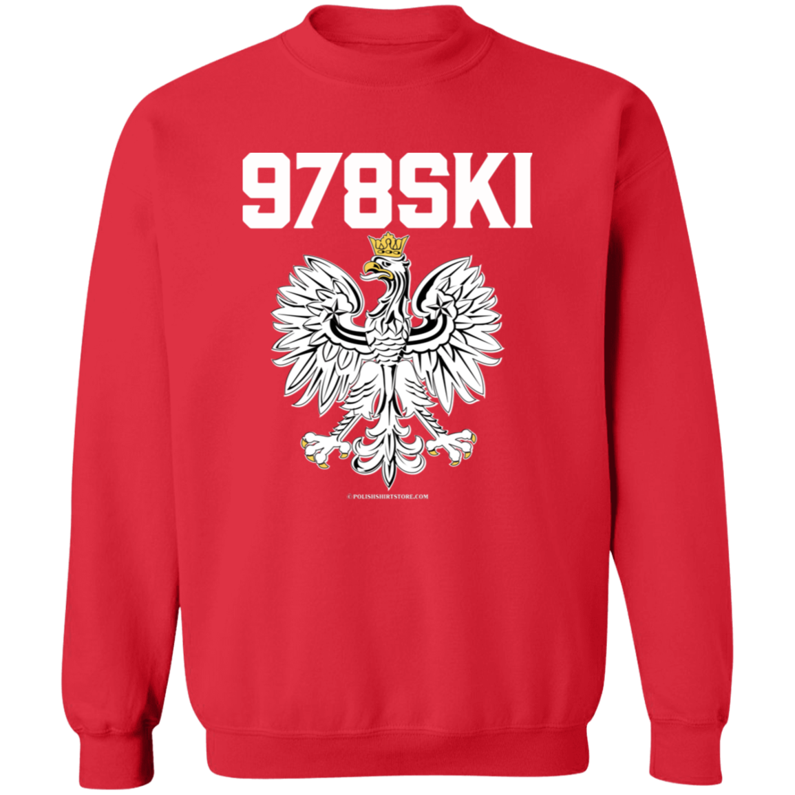 978SKI Apparel CustomCat G180 Crewneck Pullover Sweatshirt Red S