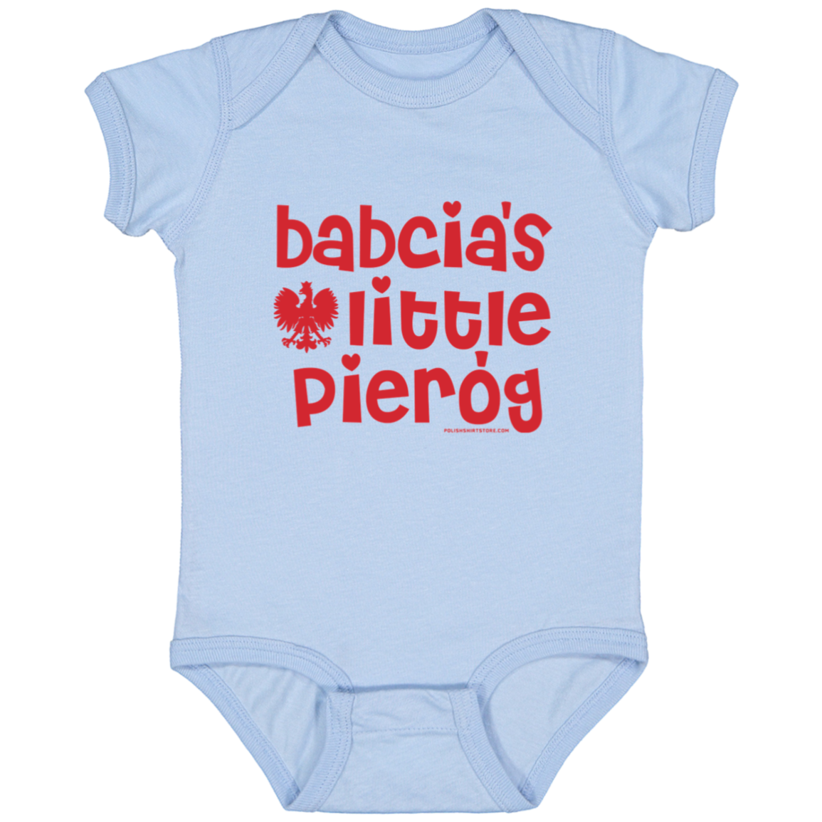 Babcia's Little Pierogi Infant Bodysuit Baby CustomCat Light Blue Newborn 