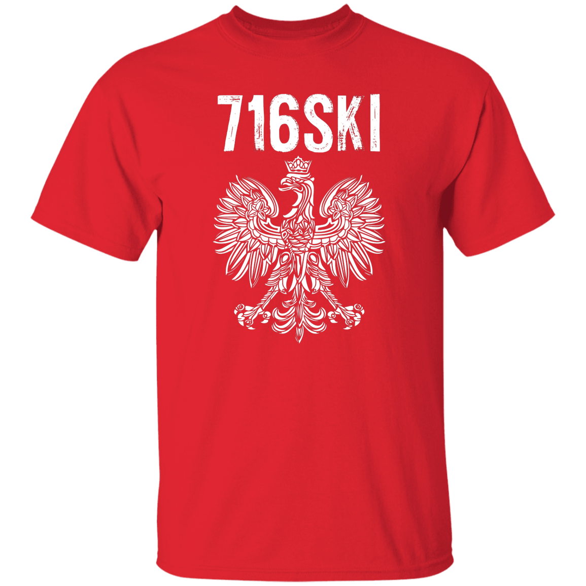 716SKI Buffalo New York Polish Pride Apparel CustomCat G500 5.3 oz. T-Shirt Red S