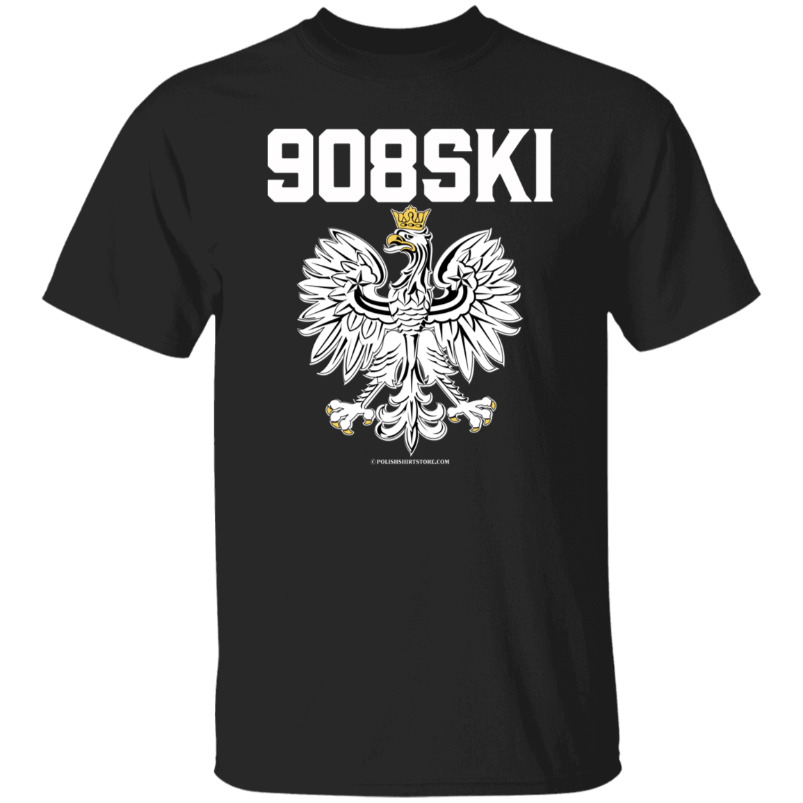 908SKI Apparel CustomCat G500 5.3 oz. T-Shirt Black S