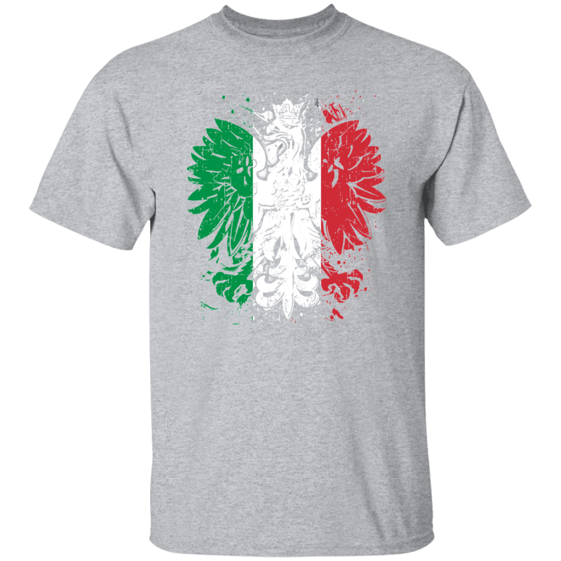Polish Italian Heritage T-Shirts CustomCat Sport Grey S 