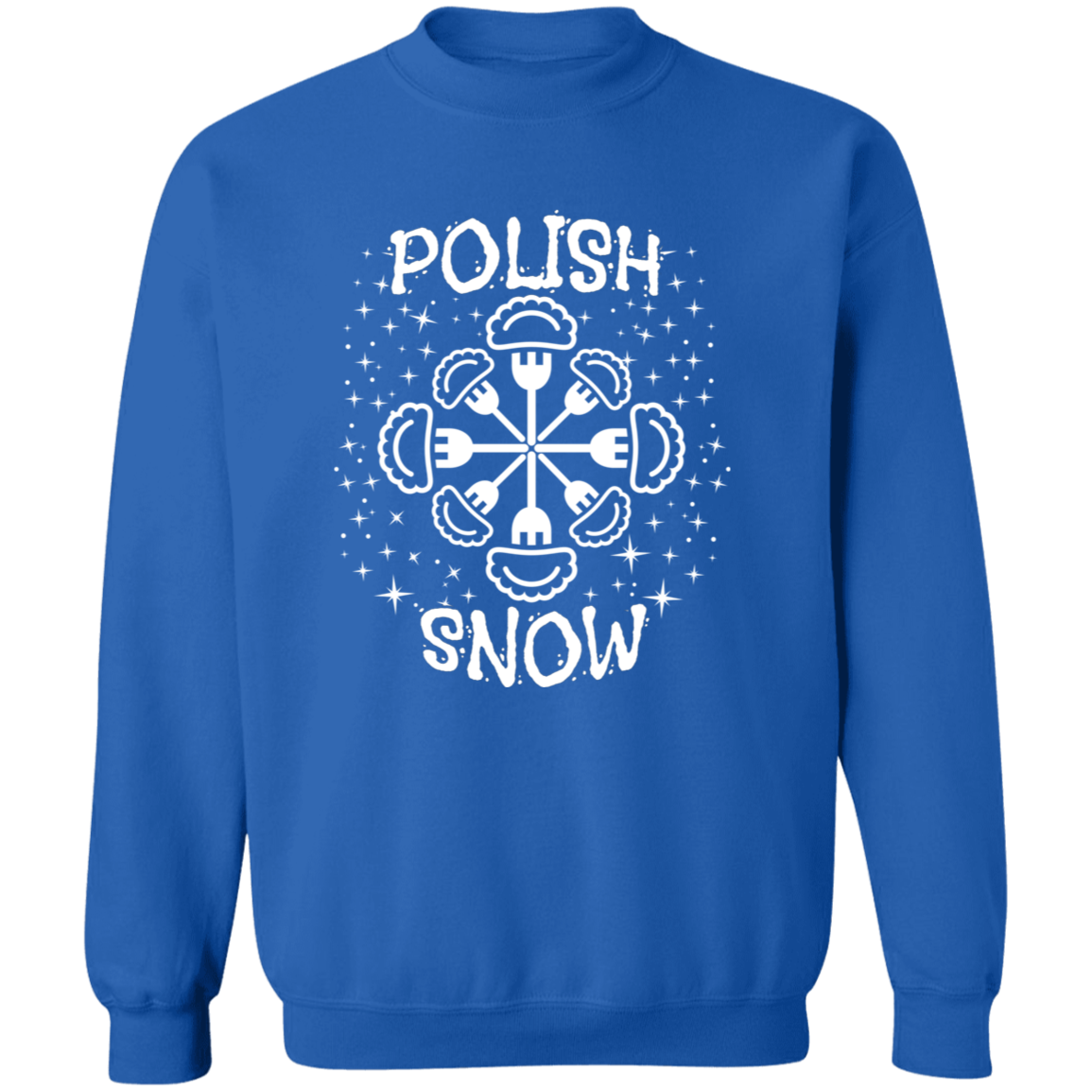 Polish Snow Apparel CustomCat G180 Crewneck Pullover Sweatshirt Royal S