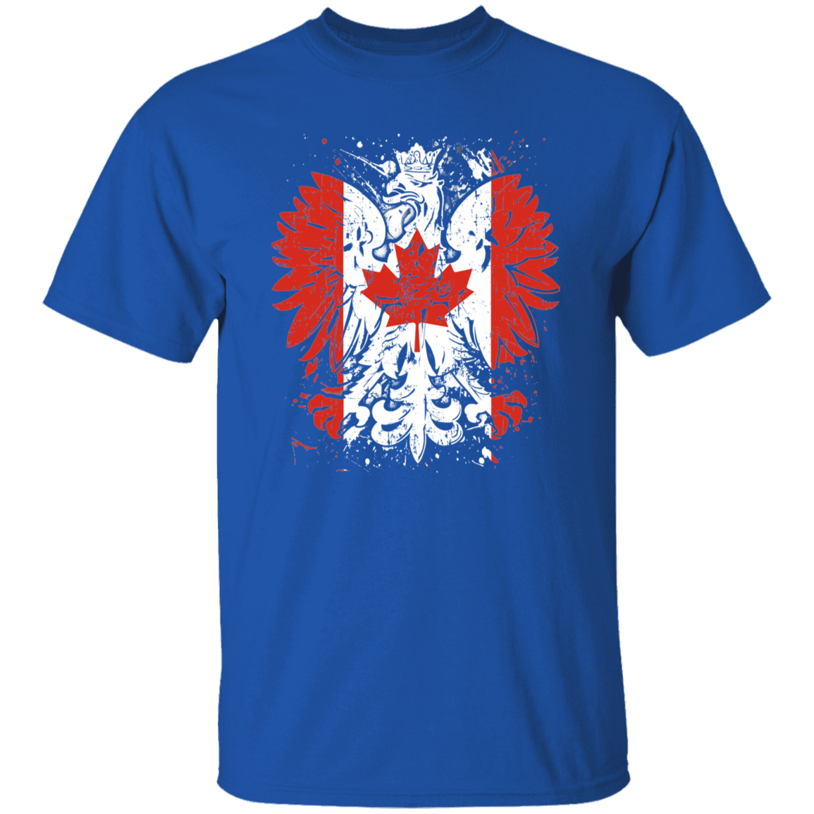 Polish Canadian Heritage T-Shirts CustomCat Royal S 
