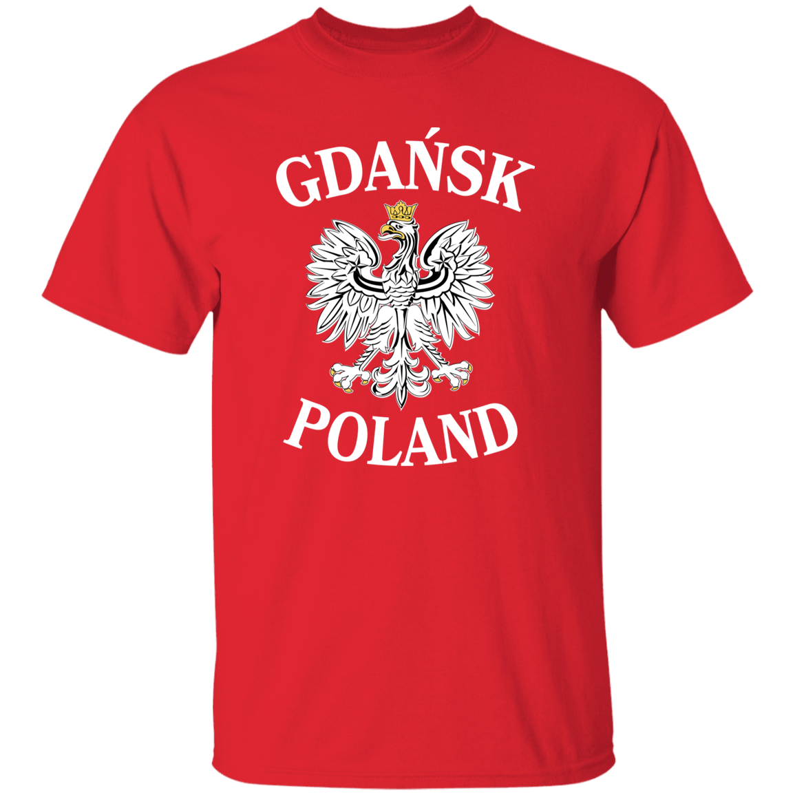 Gdansk Poland T-Shirt T-Shirts CustomCat Red S 