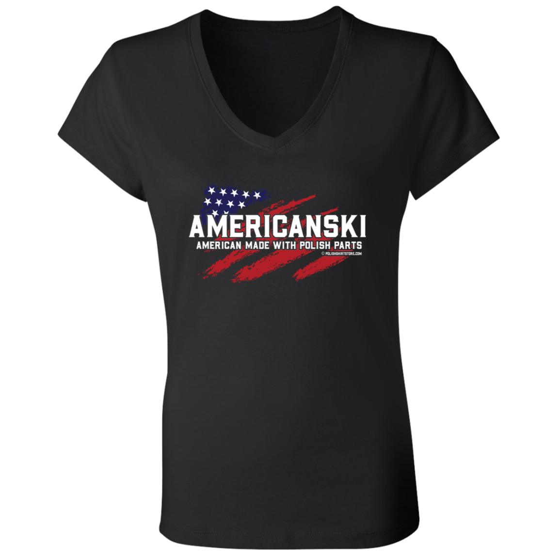 Americanski American Made With Polish Parts Apparel CustomCat   