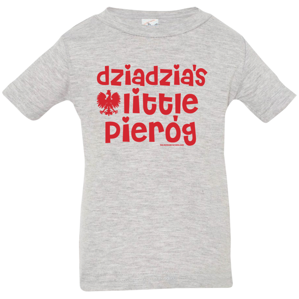 Dziadzia&#39;s Little Pierogi Infant &amp; Toddler T-Shirt Apparel CustomCat Infant  T-Shirt Heather Grey 6 Months