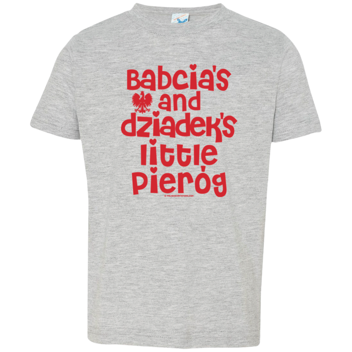 Babcia & Dziadek's Little Pierog Infant & Toddler T-Shirt Apparel CustomCat Toddler T-Shirt Heather Grey 2T