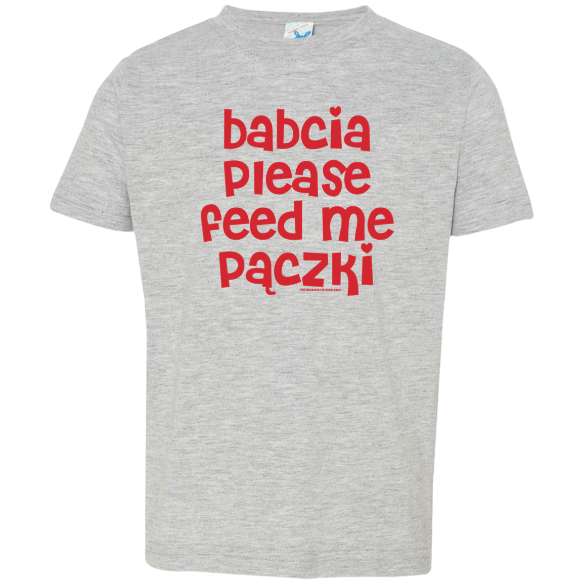 Babcia Please Feed Me Paczki Infant & Toddler T-Shirt Apparel CustomCat Toddler T-Shirt Heather Grey 2T