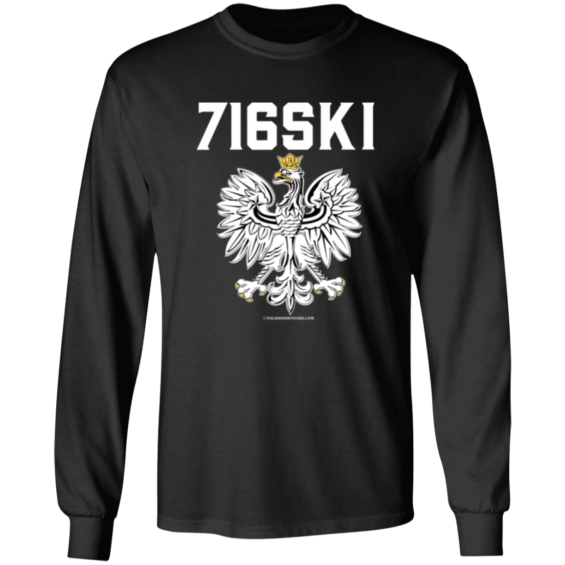 716SKI Apparel CustomCat G540 LS T-Shirt Black S