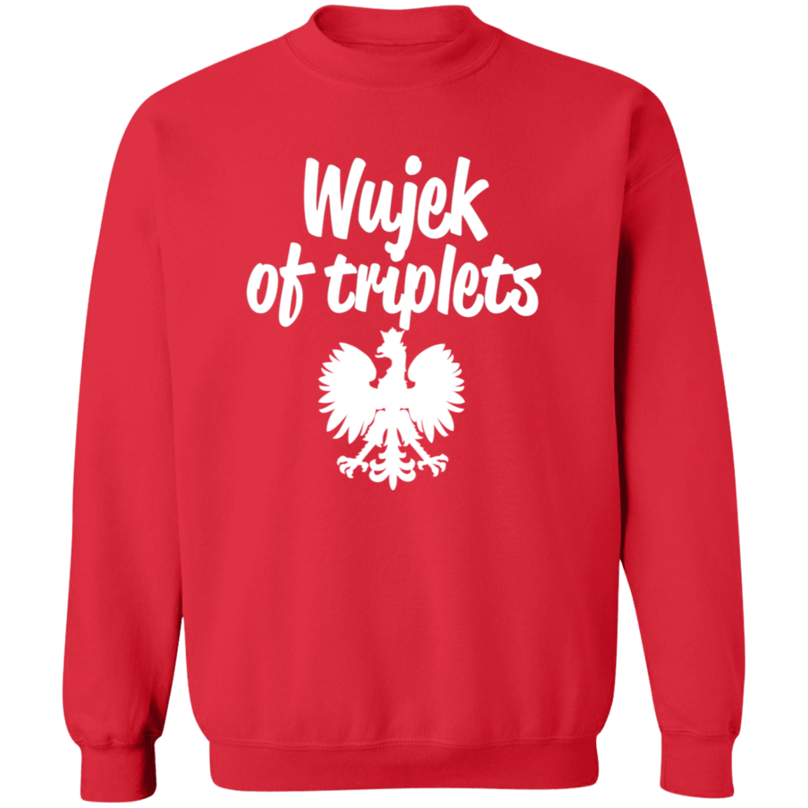 Wujek of Triplets Apparel CustomCat G180 Crewneck Pullover Sweatshirt Red S