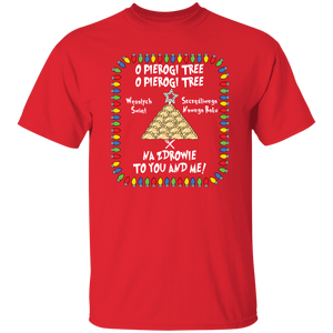 O Pierogi Tree T-Shirt -  Na Zdrowie To You And Me - Red / S - Polish Shirt Store