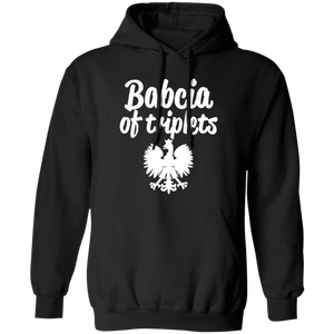 Babcia of Triplets - G185 Pullover Hoodie / Black / S - Polish Shirt Store
