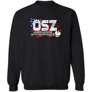 OSZ Surname With Polish Parts - G180 Gildan Crewneck Pullover Sweatshirt  8 oz. / Black / S - Polish Shirt Store