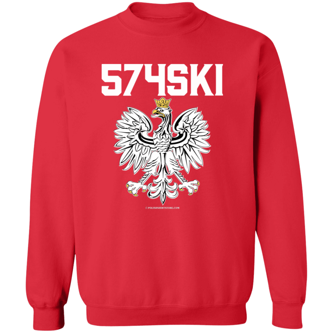 574SKI Apparel CustomCat G180 Crewneck Pullover Sweatshirt Red S