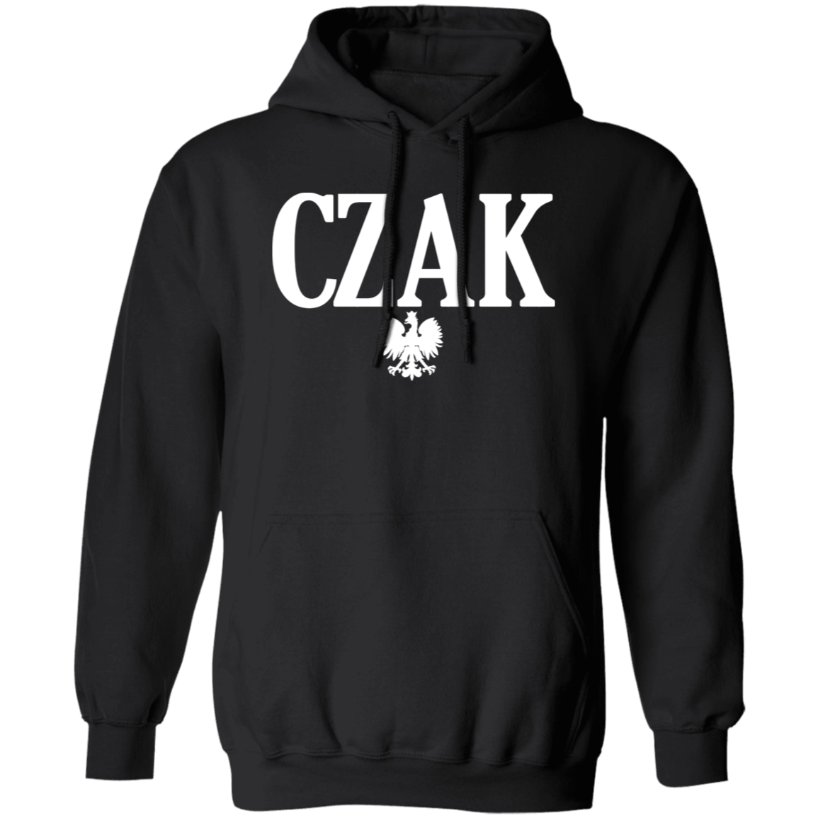 CZAK Polish Surname Ending Apparel CustomCat G185 Pullover Hoodie Black S