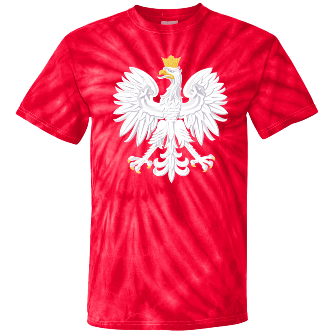 Polish Eagle Tie Dye T-Shirt T-Shirts CustomCat SpiderRed S 
