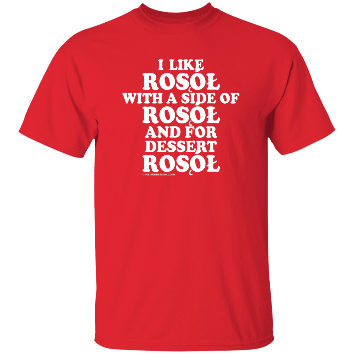 Rosol With A Side Of Rosol Apparel CustomCat G500 5.3 oz. T-Shirt Red S