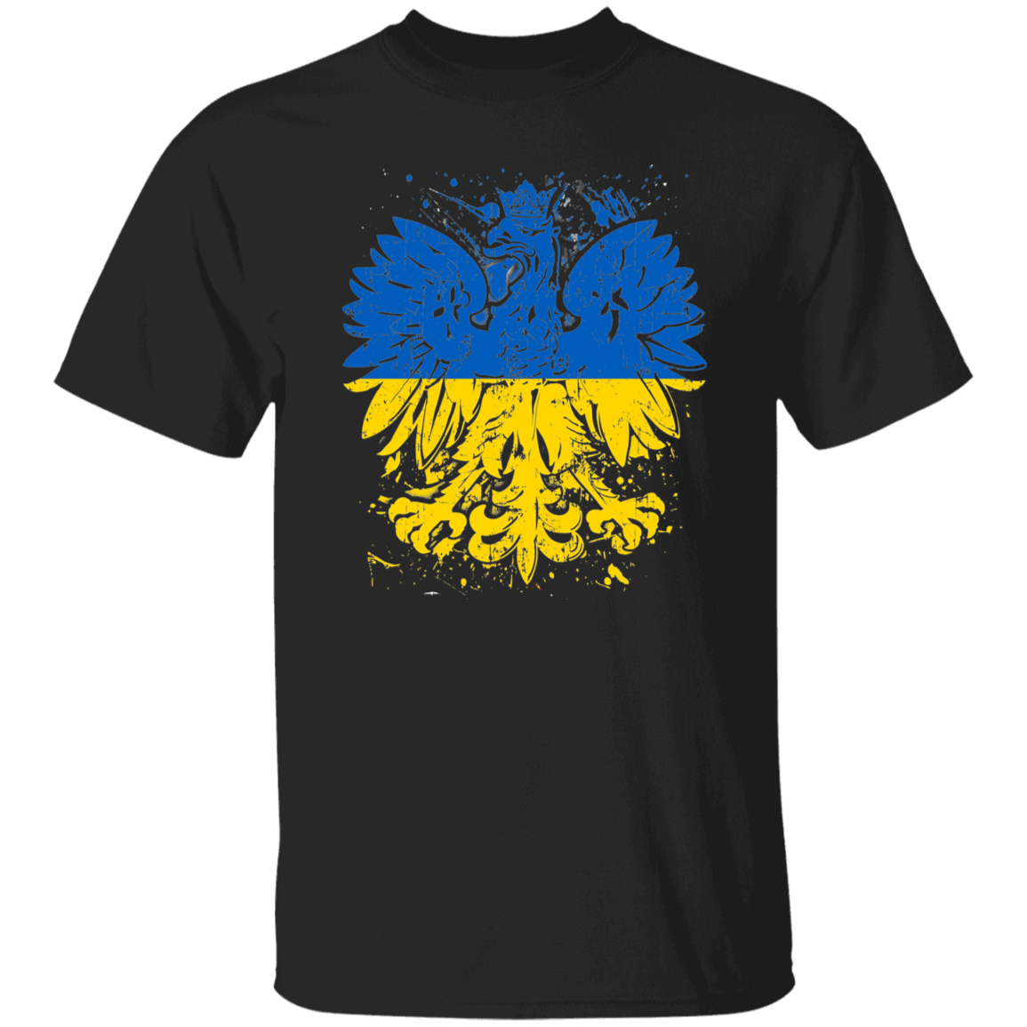 Polish Ukrainian Heritage T-Shirts CustomCat Black S 