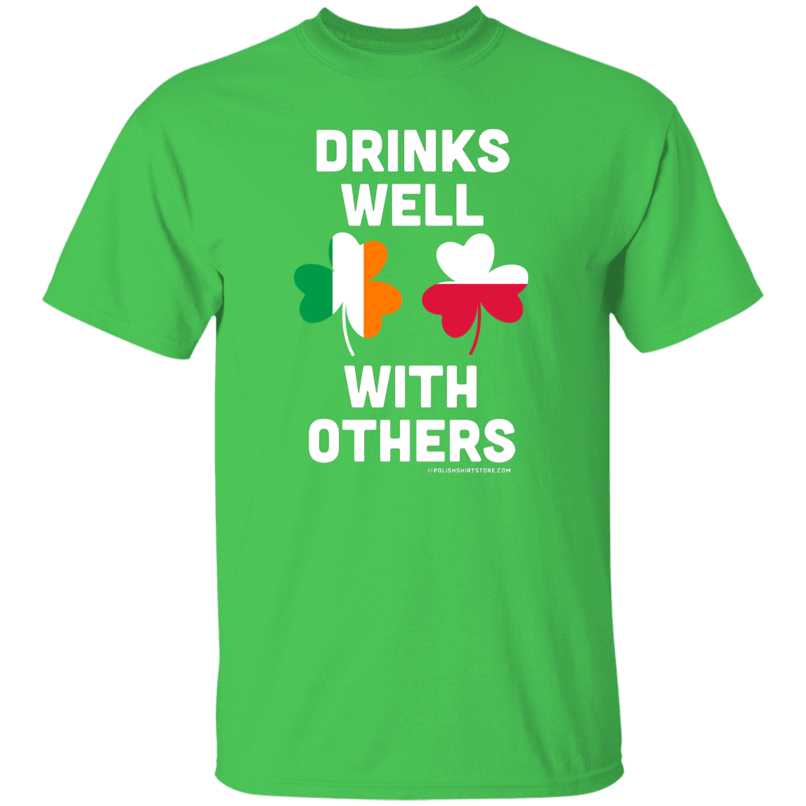 Drinks Well With Others Apparel CustomCat G500 5.3 oz. T-Shirt Electric Green S