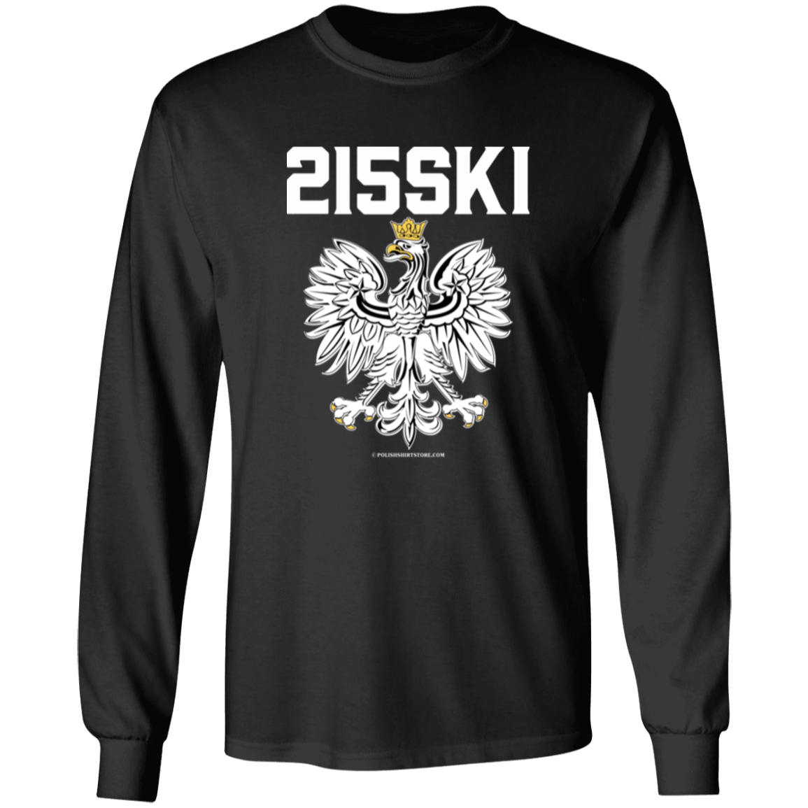 215SKI Area Code 215 Apparel CustomCat G240 LS Ultra Cotton T-Shirt Black S