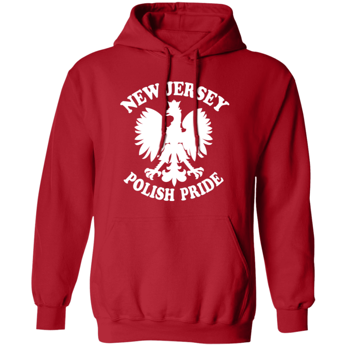 New Jersey Polish Pride Apparel CustomCat G185 Pullover Hoodie Red S