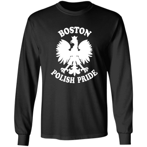 Boston Polish Pride - G240 LS Ultra Cotton T-Shirt / Black / S - Polish Shirt Store