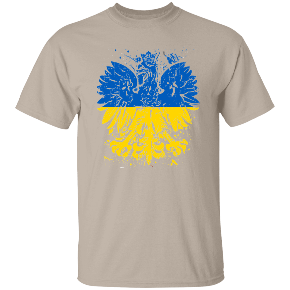 Polish Ukrainian Heritage T-Shirts CustomCat Sand S 