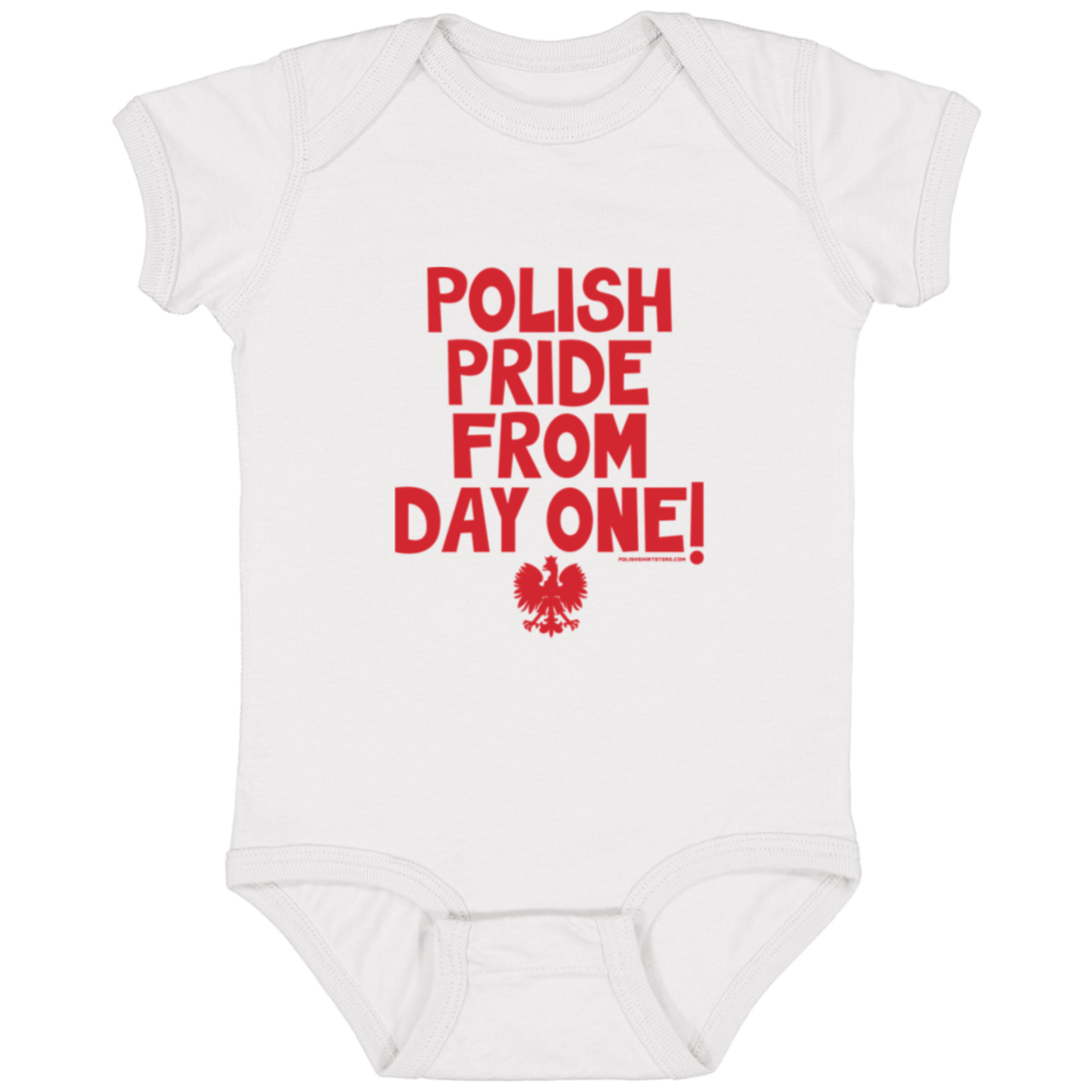Polish Pride From Day One Infant Bodysuit Baby CustomCat White Newborn 