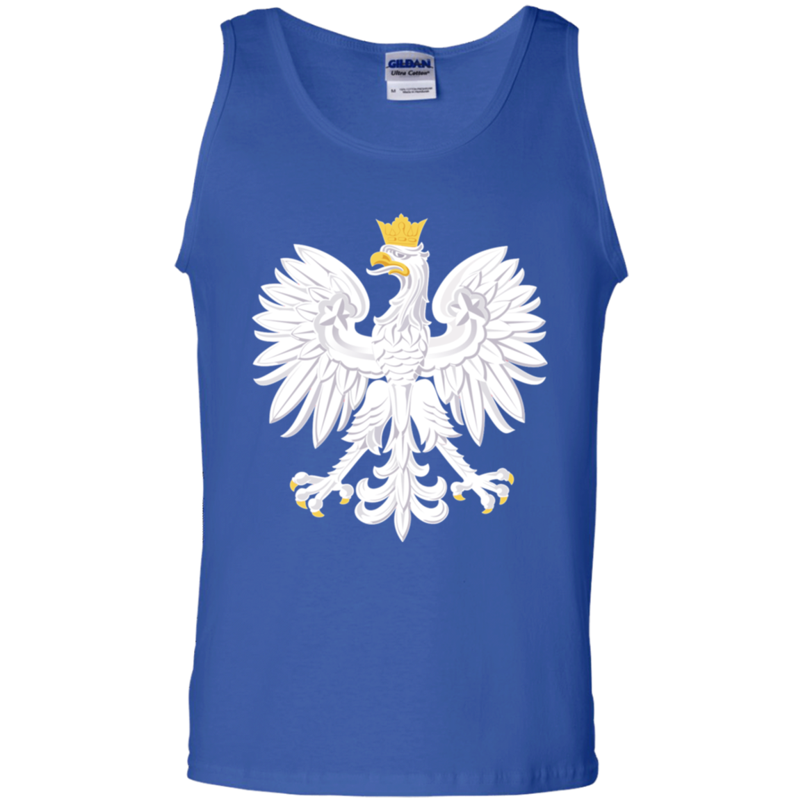 Polish Eagle Mens Tank Top T-Shirts CustomCat Royal S 