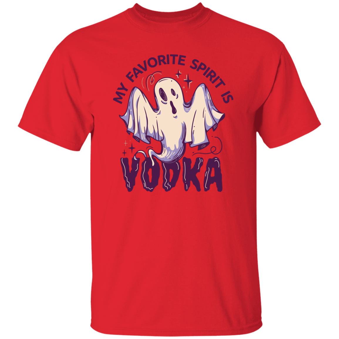 My Favorite Spirit is Vodka T-shirt T-Shirts CustomCat Red S 