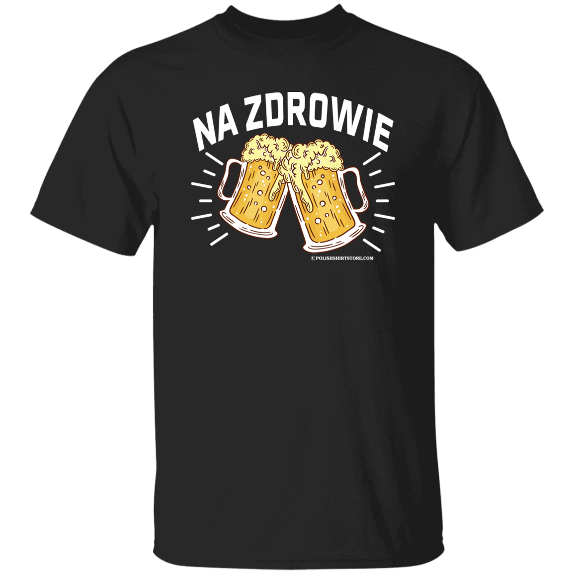 Na Zdrowie Apparel CustomCat G500 5.3 oz. T-Shirt Black S