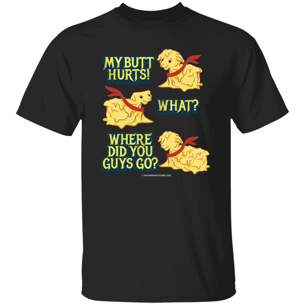 Polish Butter Lamb Humor Apparel CustomCat G500 5.3 oz. T-Shirt Black S