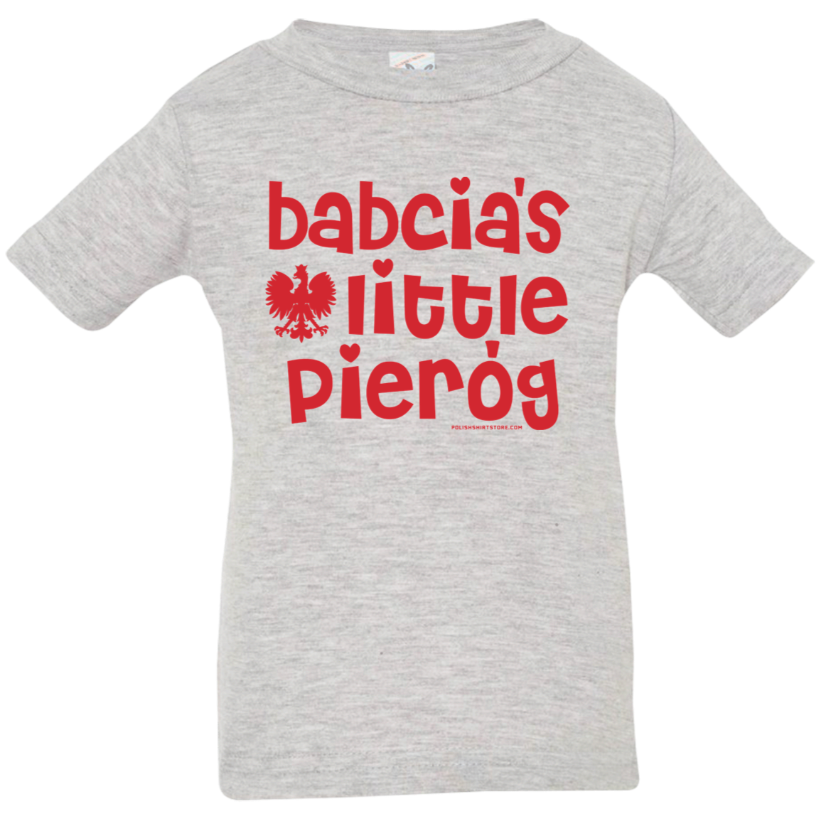 Babcia&#39;s Little Pierogi Infant &amp; Toddler T-Shirt Apparel CustomCat Infant  T-Shirt Heather Grey 6 Months