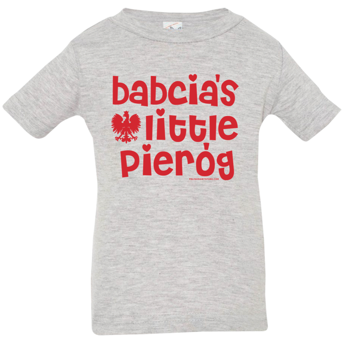 Babcia's Little Pierogi Infant & Toddler T-Shirt Apparel CustomCat Infant  T-Shirt Heather Grey 6 Months