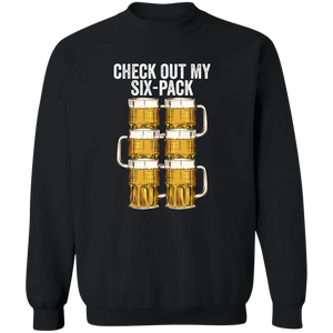 Check Out My Six Pack Beer - G180 Crewneck Pullover Sweatshirt / Black / S - Polish Shirt Store