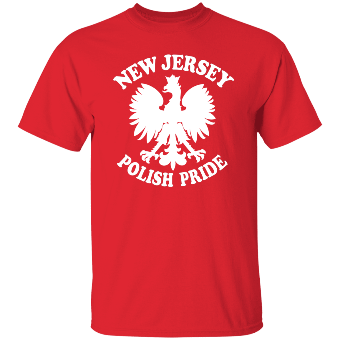 New Jersey Polish Pride Apparel CustomCat G500 5.3 oz. T-Shirt Red S