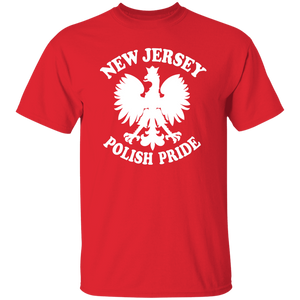 New Jersey Polish Pride - G500 5.3 oz. T-Shirt / Red / S - Polish Shirt Store