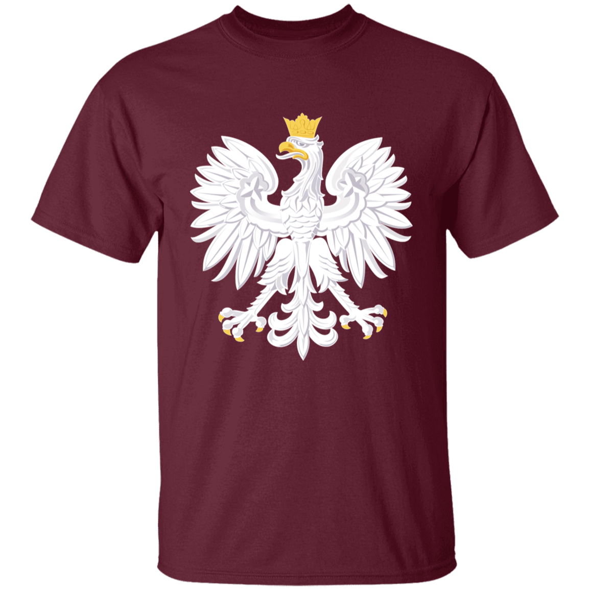 Polish Eagle Youth T-Shirt T-Shirts CustomCat Maroon YXS 