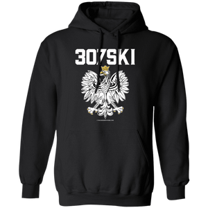 307SKI - G185 Pullover Hoodie / Black / S - Polish Shirt Store