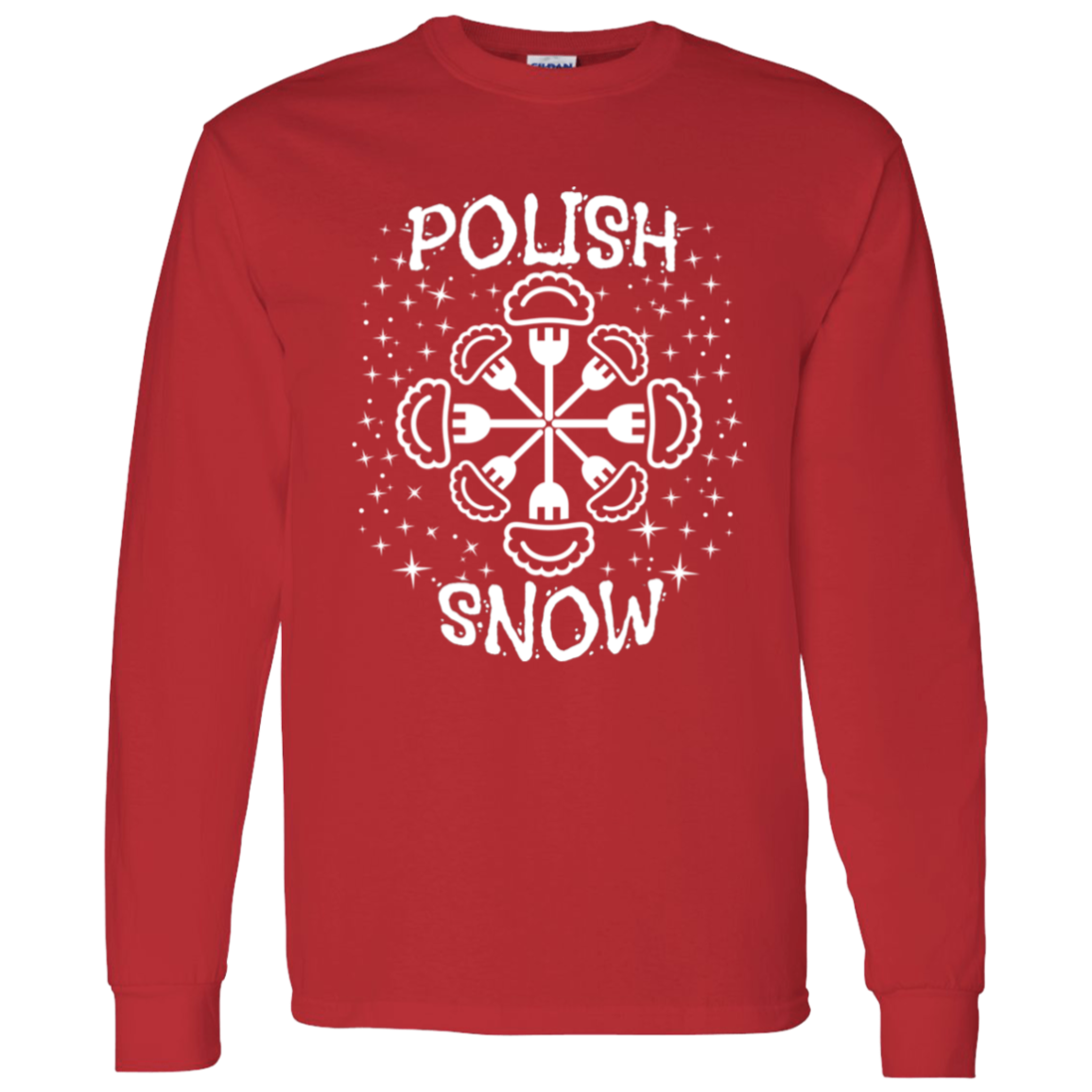 Polish Snow Apparel CustomCat G540 LS T-Shirt 5.3 oz. Red S
