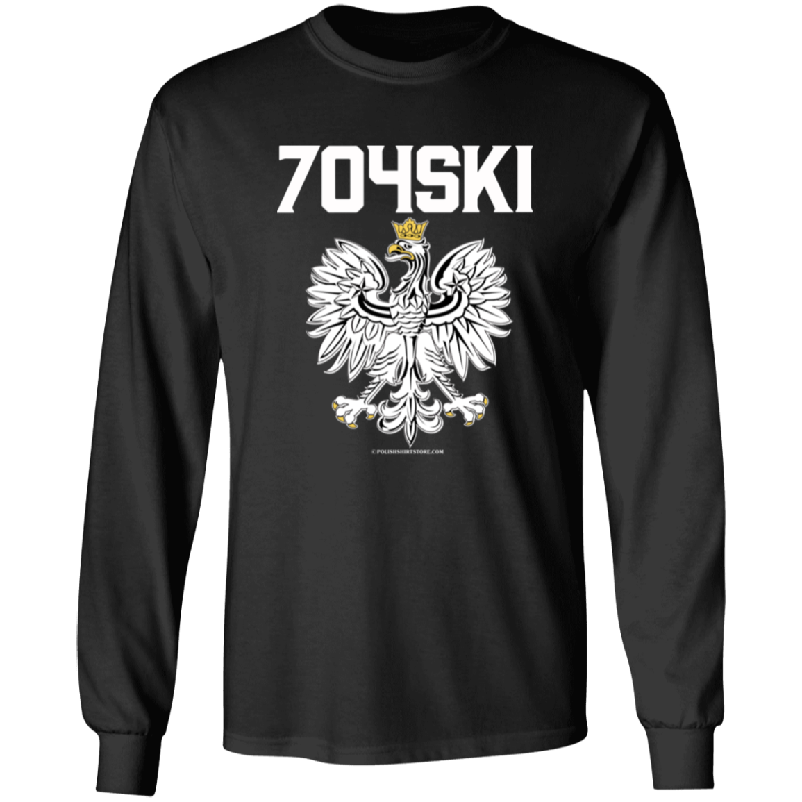 704SKI Apparel CustomCat G540 LS T-Shirt Black S