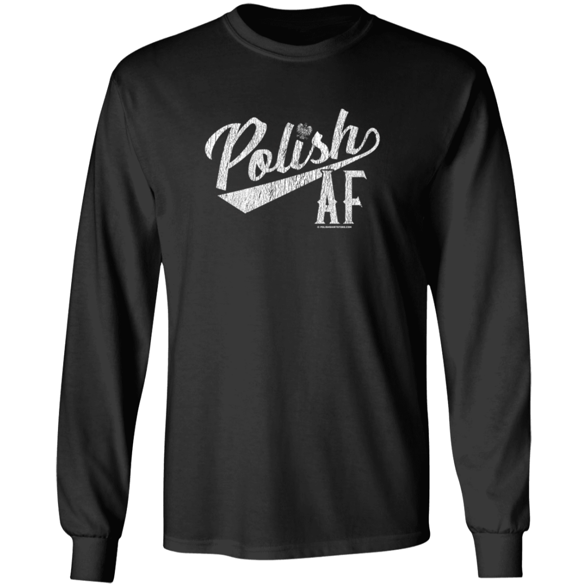 Polish AF Apparel CustomCat G240 LS Ultra Cotton T-Shirt Black S