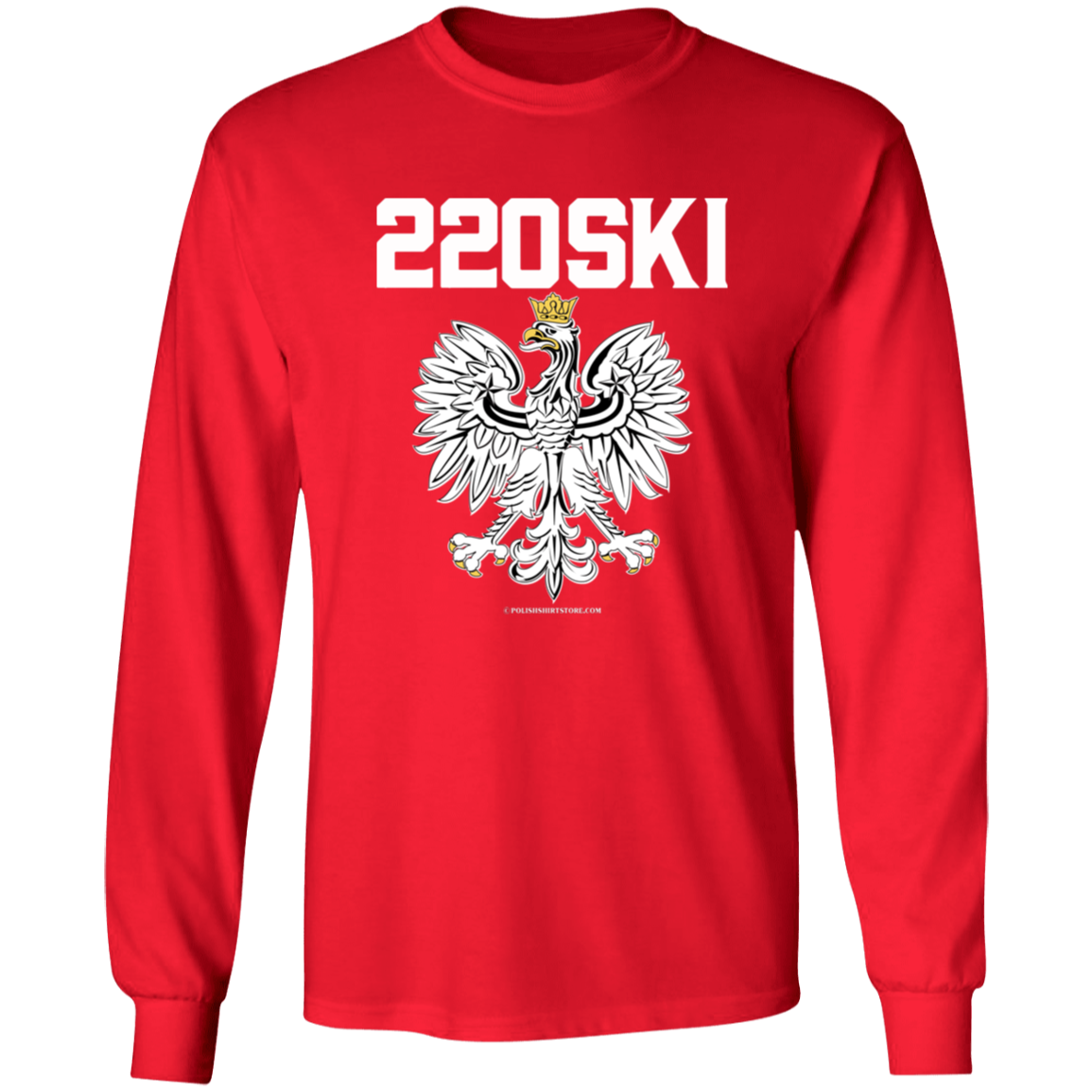 220SKI Apparel CustomCat G540 LS T-Shirt Red S