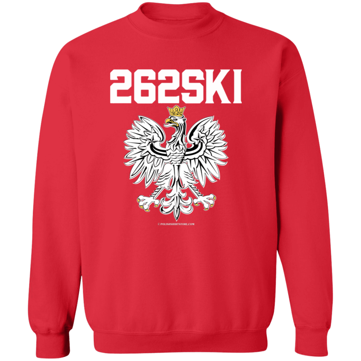262SKI Apparel CustomCat G180 Crewneck Pullover Sweatshirt Red S