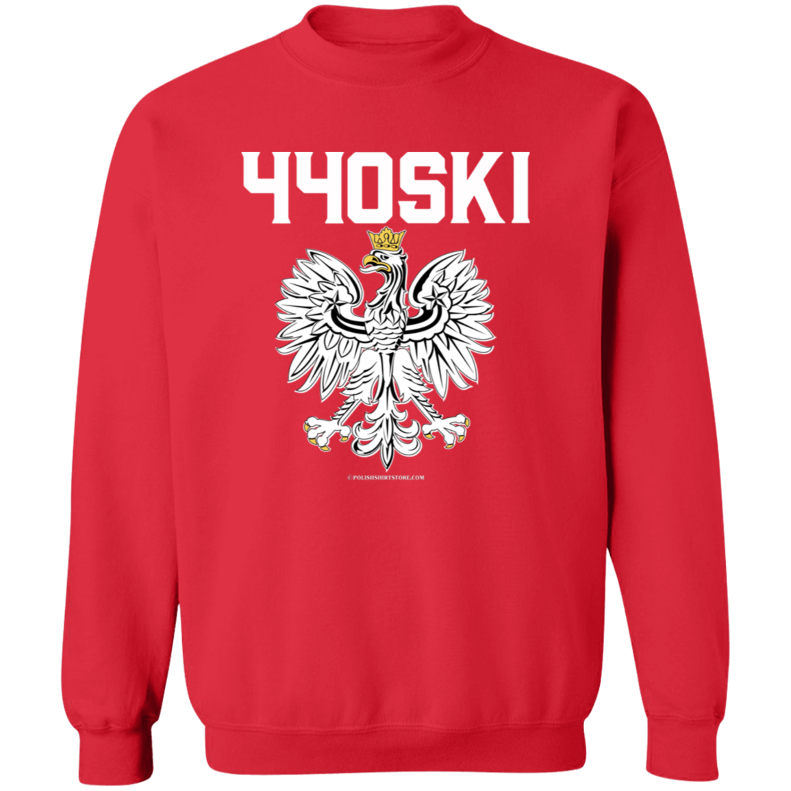 440SKI Apparel CustomCat G180 Crewneck Pullover Sweatshirt Red S