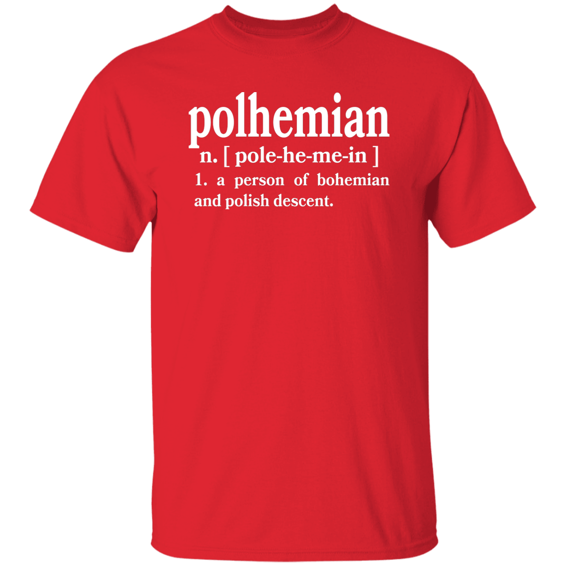 Polhemian Defintion Apparel CustomCat G500 5.3 oz. T-Shirt Red S