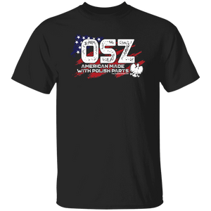 OSZ Surname With Polish Parts - G500 5.3 oz. T-Shirt / Black / S - Polish Shirt Store
